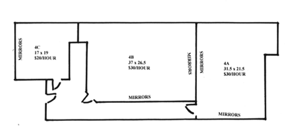 Rent Rehearsal Space NYC & Audition Space NYC at Dance Manhattan on 19th Street-4th floor. Studio Space Rentals in NYC where Dance Manhattan has space available for rental which is ideal for dance rehearsals, film and photo shoots, play readings and rehearsals, small meetings, singing and acting lessons, and auditions. Dance Manhattan, the ideal place to take dance lessons in NYC,  specializing in Ballroom, Swing, Salsa, Argentine Tango and Wedding dance Lessons. We are conveniently located in the heart of Chelsea. Besides offering a full range of classes in a variety of formats, 